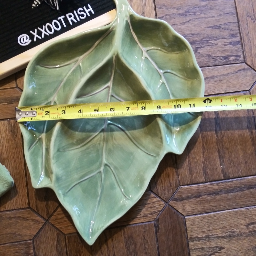 ❌❌SOLD❌❌ {Home Trends} Ceramic Leaf Platter - Picture 4 of 7